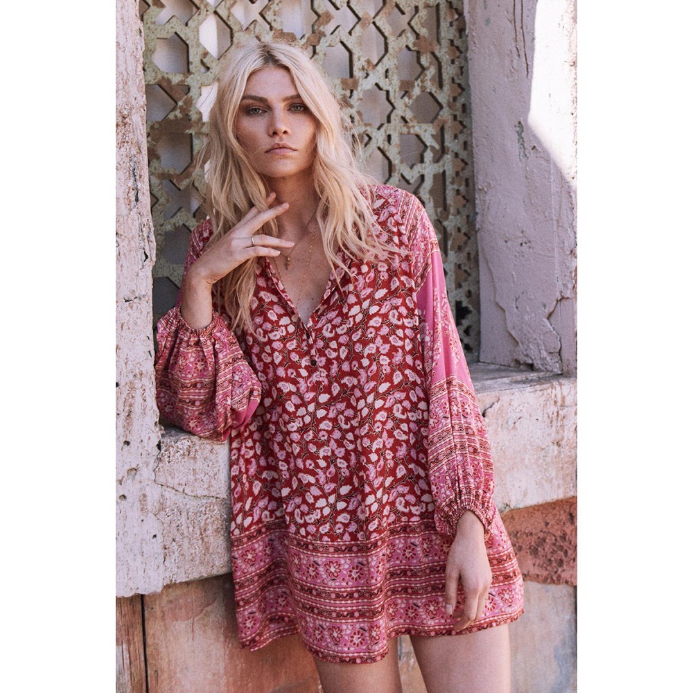 Reserved! Spell Delirium Smock Dress Coral